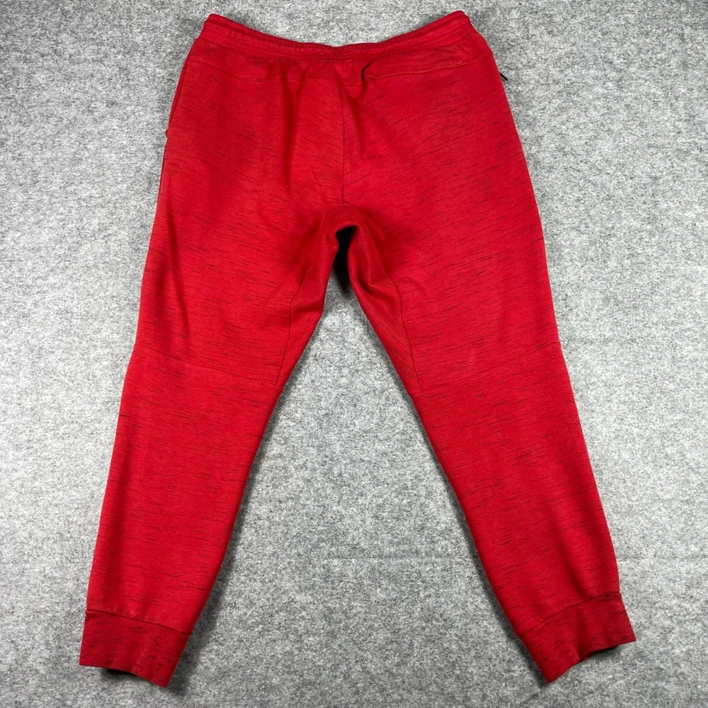 Nike Tech Fleece Joggers Mens XXL Red Heathered Tapered Sweatpants 545343-696
